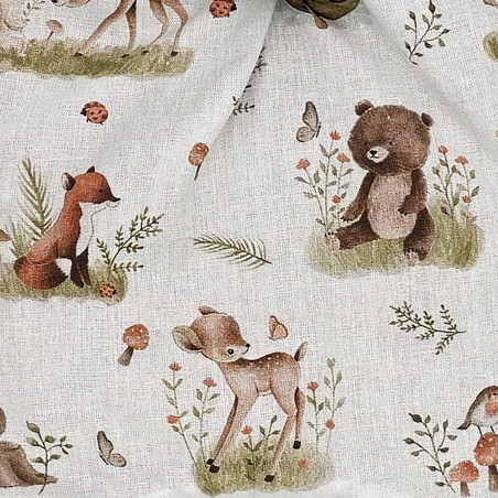 Tissu doudou Le Forest. Cadeau de naissance personnalisé et made in France. Doudou Nin-Nin