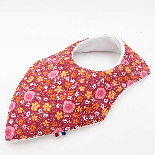 Bavoir Bandana Liberty Bleu Original Pour Bebe Fabrique En France Broder Non