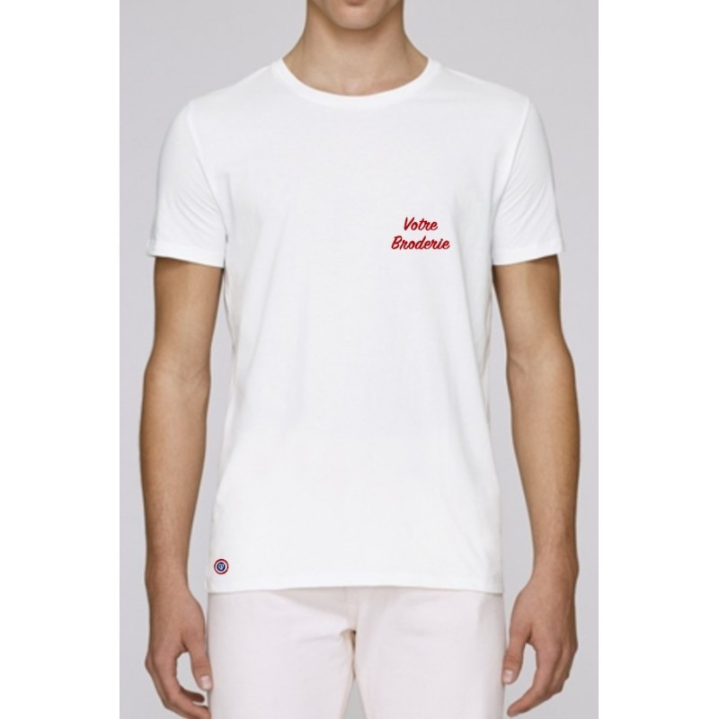 T-SHIRT PERSONNALISABLE HOMME BLANC Taille S Broder Non
